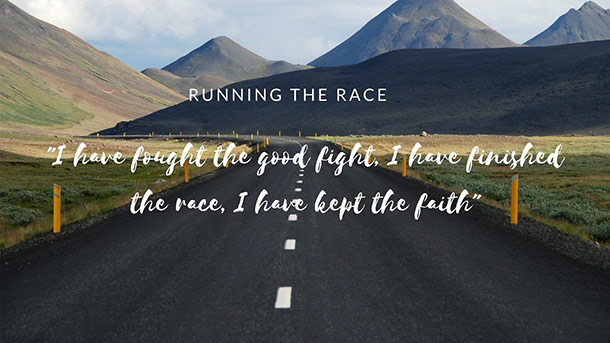 running
                                                          the race