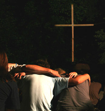 Christians praying together