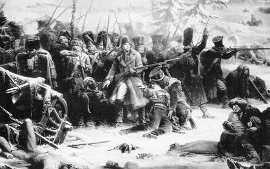 defeat of Napoleon's
                army in Russia