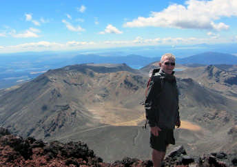 Roger at Ngaruahoe
                    Volcano