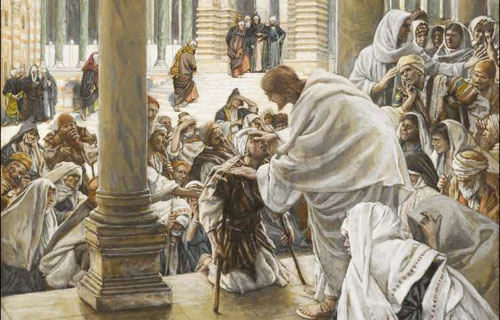 Jesus heals lame man by James Tissot