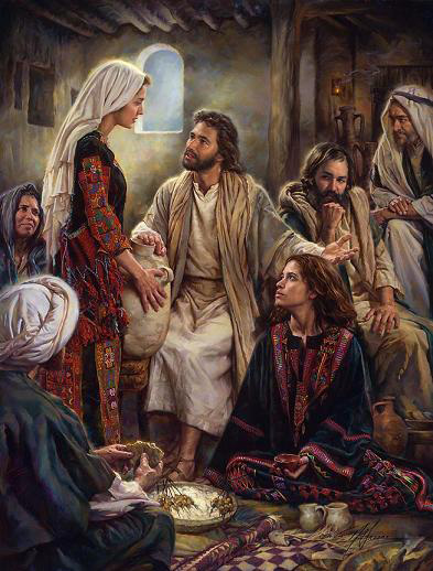 Jesus with Martha, Mary, and Lazarus