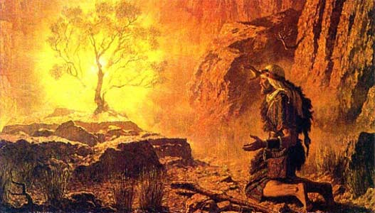 Moses before the
                            burning bush