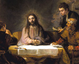 Jesus
              with disciples at Emmaus