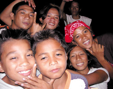 street kids in Quezon City, Manila