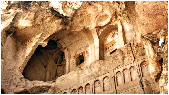rock-cut cave church in Cappadocia