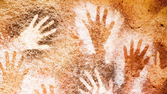 cave hand painting
