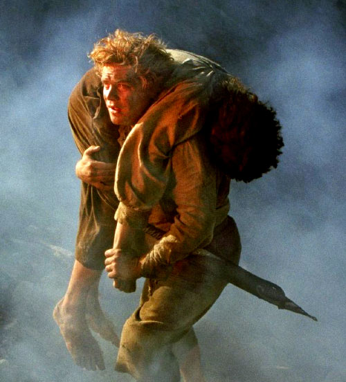 Sam carried Frodo to Mount Doom