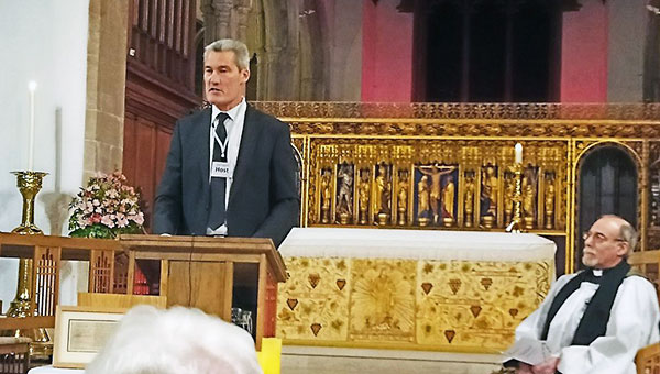 Dominic McDermott at Holocaust
                              Memorial Service in High Wycombe, England
                              2020