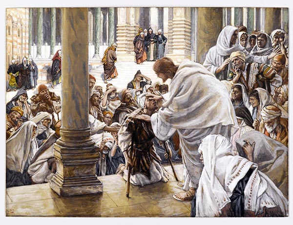 Jesus
                  heals the lame man by James Tissot
