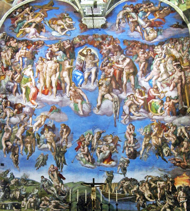 The
                  Last Judgment painted by Michelangelo