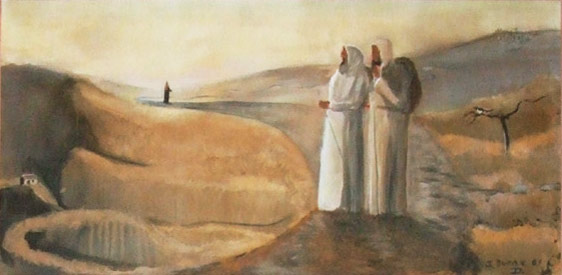 Road to Emmaus, painting by John Dunne