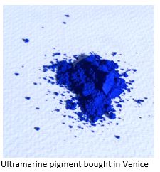 ultramarine pigment illustration by Ros
                            Yates