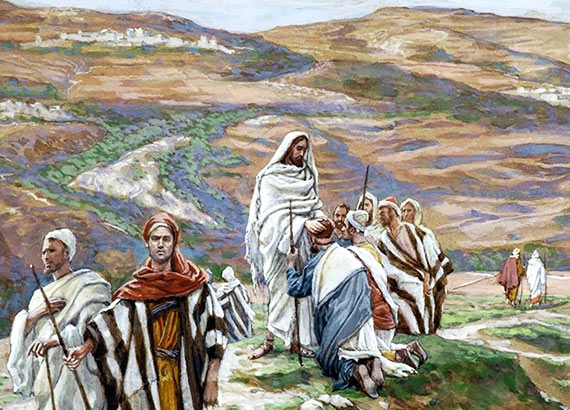 Jesus send
                    out the seventy to heal, by James Tissot